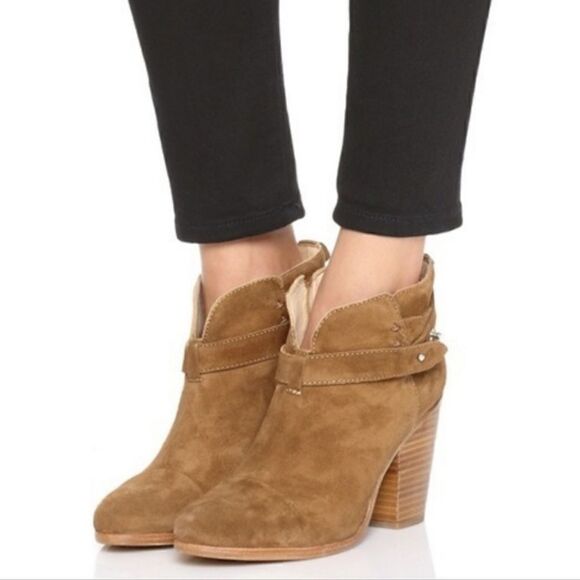 RAG & BONE Harrow Suede Ankle Boots Booties Tan Neutral 35 5 - Picture 1 of 14
